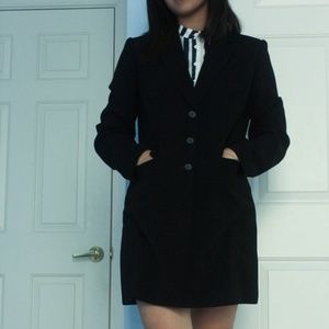 Kasper A.S.L. Long Black Blazer